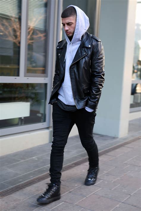 Stylish Leather Jacket with Detachable Hoodie - Shop Now!